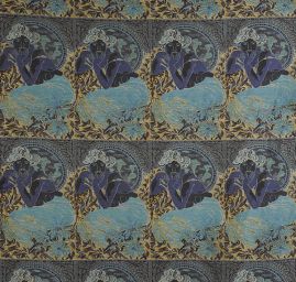 Dekorační tkanina secese Mucha