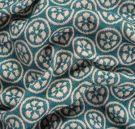 Žakárová látka Art Fabrics Cirkl zelený