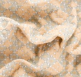 Žakárová látka Art Fabrics Brusel okrová/zelená