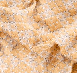 Žakárová látka Art Fabrics Brusel okrová/hnědá