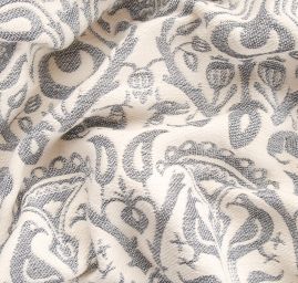 Žakárová látka Art Fabrics Gotik smetanový/šedostříbrný