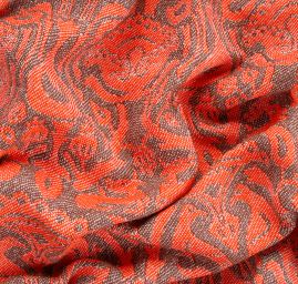 Žakárová látka Art Fabrics Gotik červenohnědý