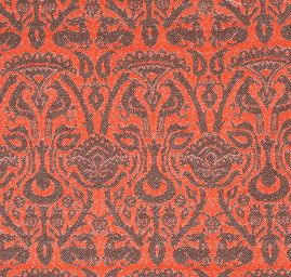 Žakárová látka Art Fabrics Gotik červenohnědý