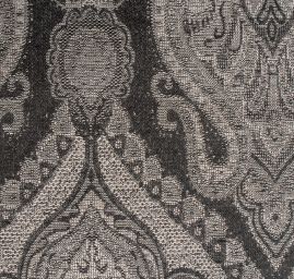 Žakár Art Fabrics Paisley orient šedý/černý
