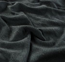 Kostýmová látka Art Fabrics mohér tyrkys.černá