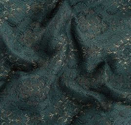 Žakárová tkanina Art Fabrics Elvíra zelenočerná