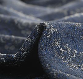 Žakárová tkanina Art Fabrics Elvíra šedomodrá