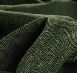 Kostýmová látka Art Fabrics rybí kost zelená