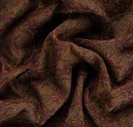 Žakárová tkanina Art Fabrics Medailon hnědočervený