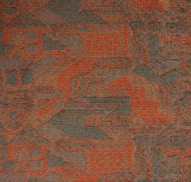 Žakárová oděvní tkanina Art Fabrics okrová