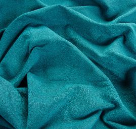 Kostýmová látka Art Fabrics rybí kost tyrkysové barvy