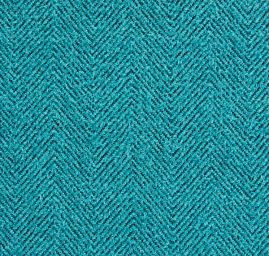 Kostýmová látka Art Fabrics rybí kost tyrkysové barvy