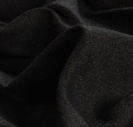 Kostýmová látka Art Fabrics rybí kost černohnědá