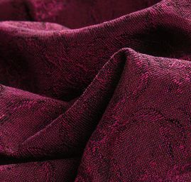 Žakárová tkanina Art Fabrics Girlandy fialovovínová