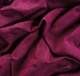 Žakárová tkanina Art Fabrics Girlandy fialovovínová