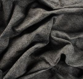 Žakárová tkanina Art Fabrics Medailon šedočerná