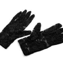 Rukavice společenské krátké krajkové