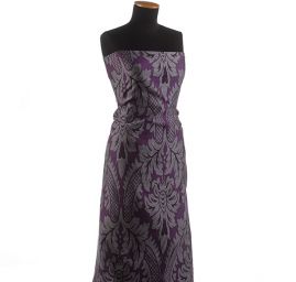 Replika historické tkaniny Rokoko růžová/fialová