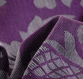 Replika historické tkaniny Rokoko růžová/fialová