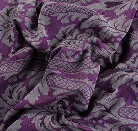Replika historické tkaniny Rokoko růžová/fialová