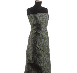 Replika historické tkaniny Rokoko šedá/zelená