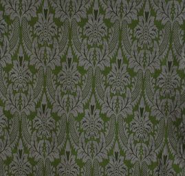 Replika historické tkaniny Rokoko šedá/zelená