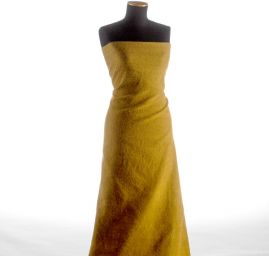 Kostýmová látka Art Fabrics mohér směs hořčicové barvy