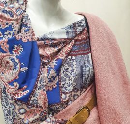 Kostýmová látka Art Fabrics mohér směs růžová