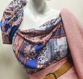 Kostýmová látka Art Fabrics mohér směs růžová