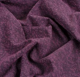 Kostýmová látka Art Fabrics rybí kost fialovočerná