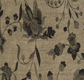 Žakárová tkanina Art Fabrics Primavera starozlatá/černá