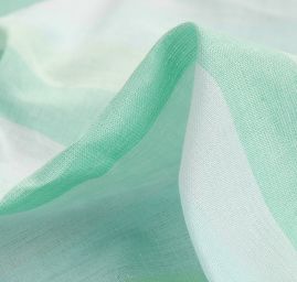 Len Art Fabrics širší pruhy světle zelené