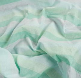 Len Art Fabrics širší pruhy světle zelené