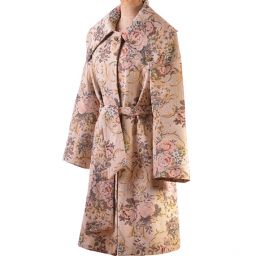 Originálne jesenné kabát s gobelínovým motívom