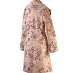 Originálne jesenné kabát s gobelínovým motívom