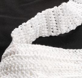 Háčkovaná taška bílá pavučina