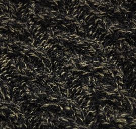 Pletený svetr s copánkovým vzorem, černý