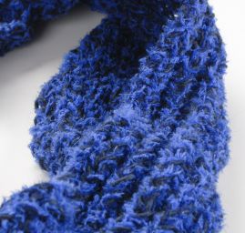 Ručně pletená šála/tunel Marlen modročerný melír