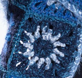 Háčkovaný originální set čepice a šál