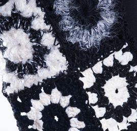 Háčkovaný set čepice šál a rukavice 