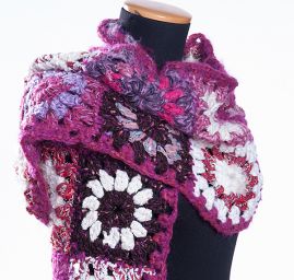 Ručně háčkovaný set čepice šál rukavice