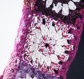 Ručně háčkovaný set čepice šál rukavice