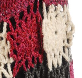 Pletená/háčkovaná vesta růžovosmetanová