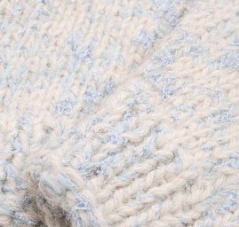 Pletené rukavice MarLen bílo-modrý melír, světlé