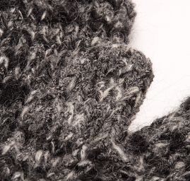 Pletené rukavice MarLen černo-šedo-bílé