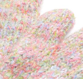 Pletené rukavice Marlen pastelový melír