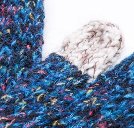 Pletené rukavice MarLen modro-bílé