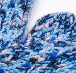 Pletené rukavice MarLen modrý melír