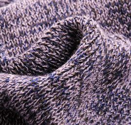 Pletená šála Marlen s melírovými pruhy fialovo černá