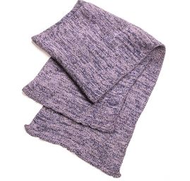 Pletená šála Marlen s melírovými pruhy fialovo černá